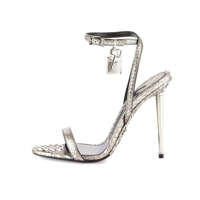 Women's Chic Evening Sandals – Sexy Stiletto Heel with Ankle Buckle