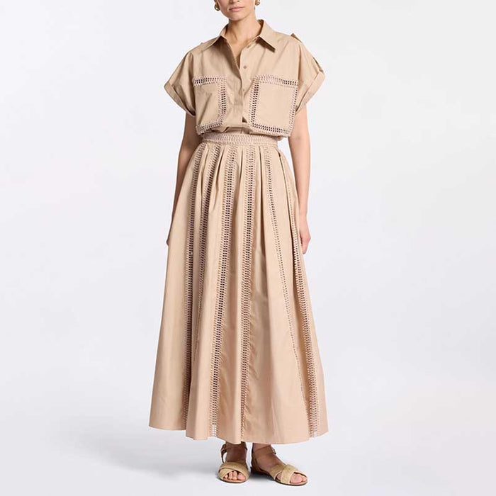 Women's Chic Skirt Suit High Waist Two Pieces Trendy Fashion Set