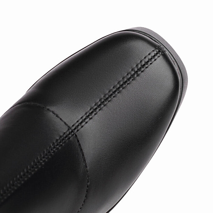 Women's chunky heeled fashion boots plus size trendy short bootie