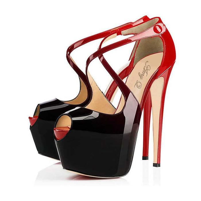 Women's Crossdresser Stiletto High Heel Platform Prom Shoes Handmade Stiletto