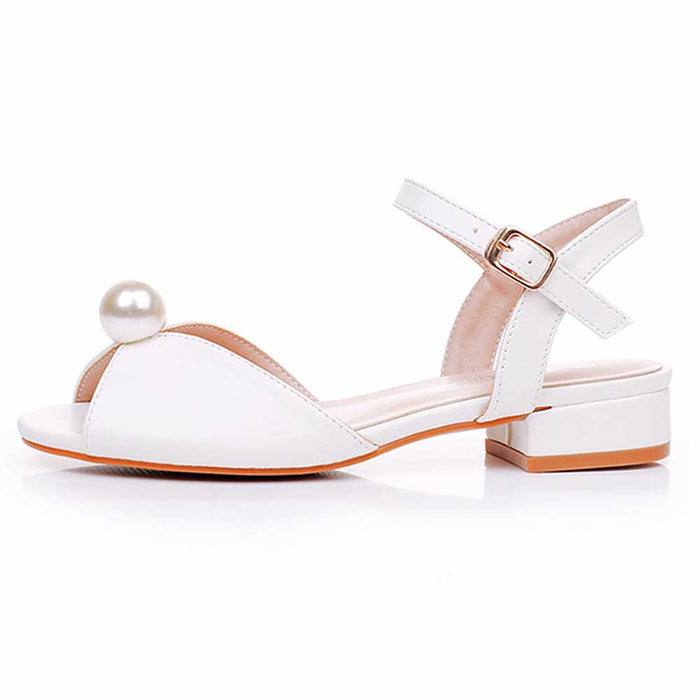 Women's Flat Wedding Shoes Peep Toe Bridal Shoes