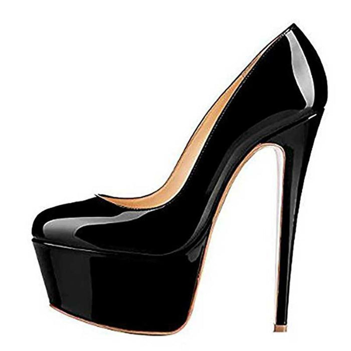 Women's High Heels Platform Pumps Closed Toe Stiletto Slip On Heeled Pumps Sandals