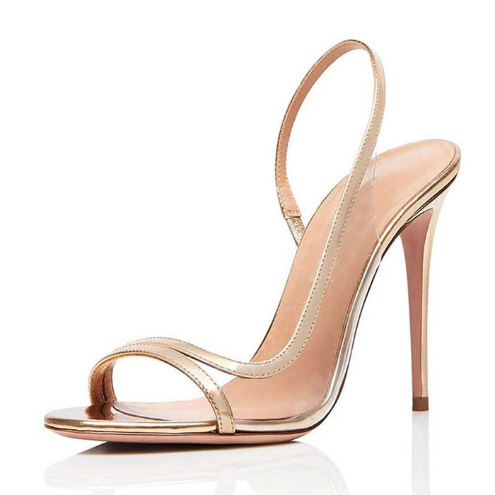 Women's High Heels Sandals Stilettos Back Strap Dress Shoes