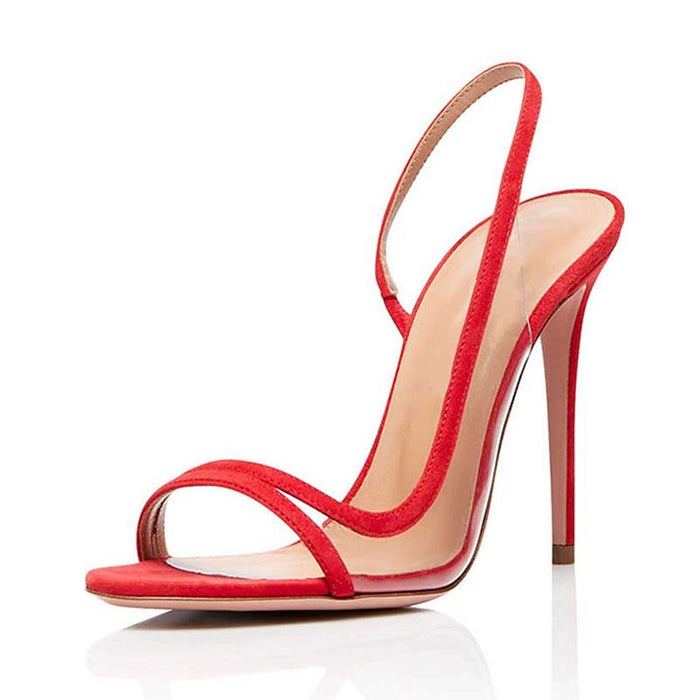 Women's High Heels Sandals Stilettos Back Strap Dress Shoes