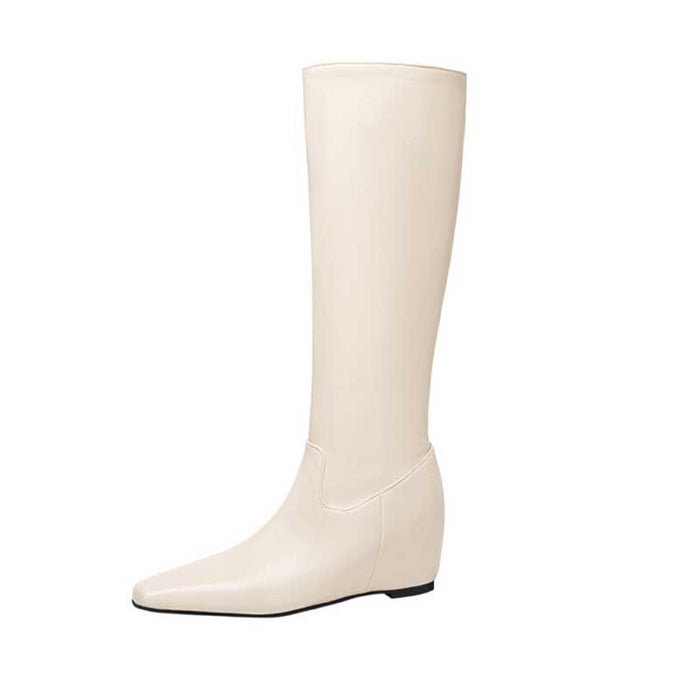 Women's Knee Boots With Wedge Heel