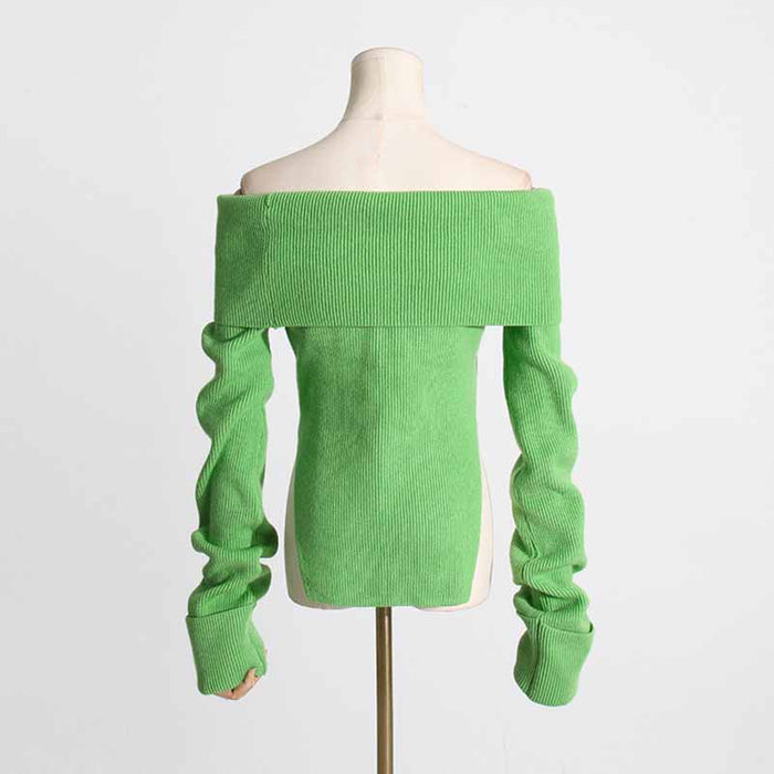 Women's Knit Top Off-Shoulder Sweater