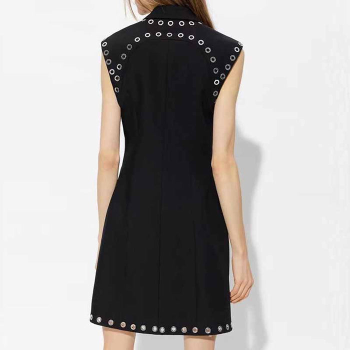 Women's little short blazer dress in black white