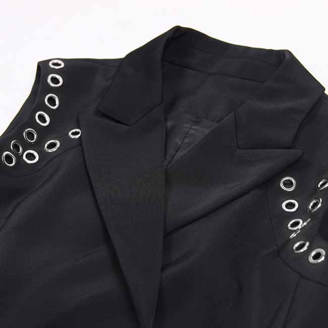 Women's little short blazer dress in black white