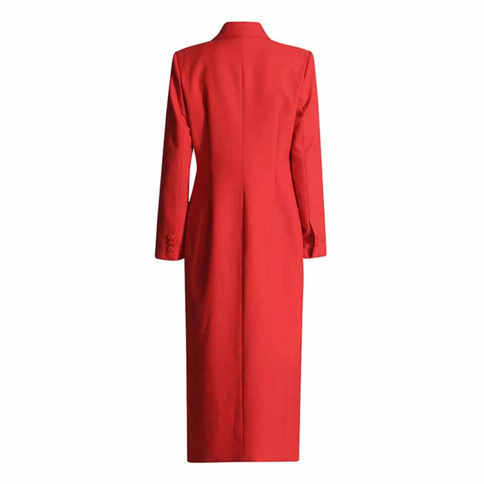 Women's Long Silhouette Coat Maxi Blazer