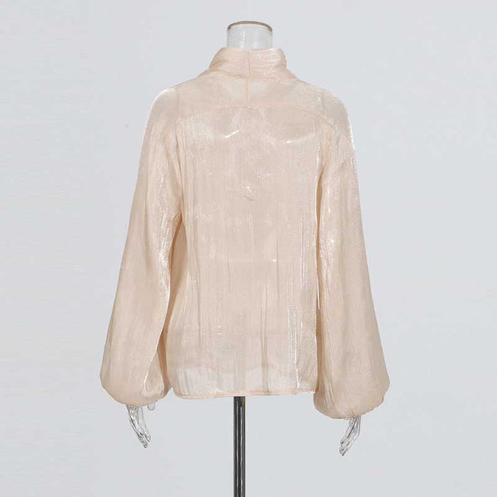 Women's Mini Skirt Suit Tulle Long Sleeve Bow Tie Skirt Set
