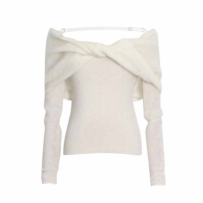 Women's Off-Shoulder Knitted Top