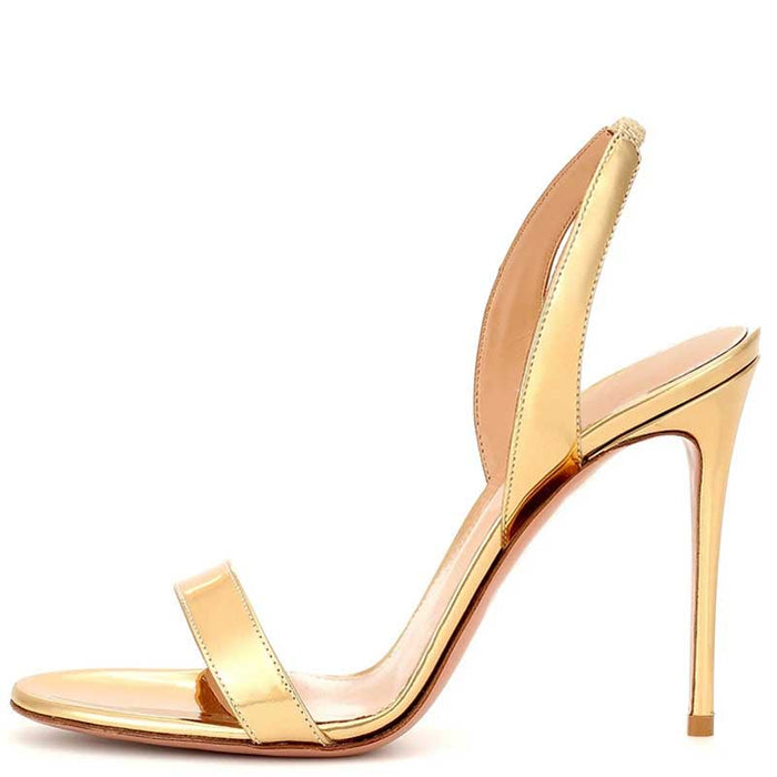 Women's Open Toe High Heel Sandals Ankle Slip-On Pumps Shoes