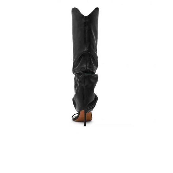 Women's Over The Knee Boots Thigh High Boots Open Toe Stiletto Heel Sandals Y2K Party Evening Shoes