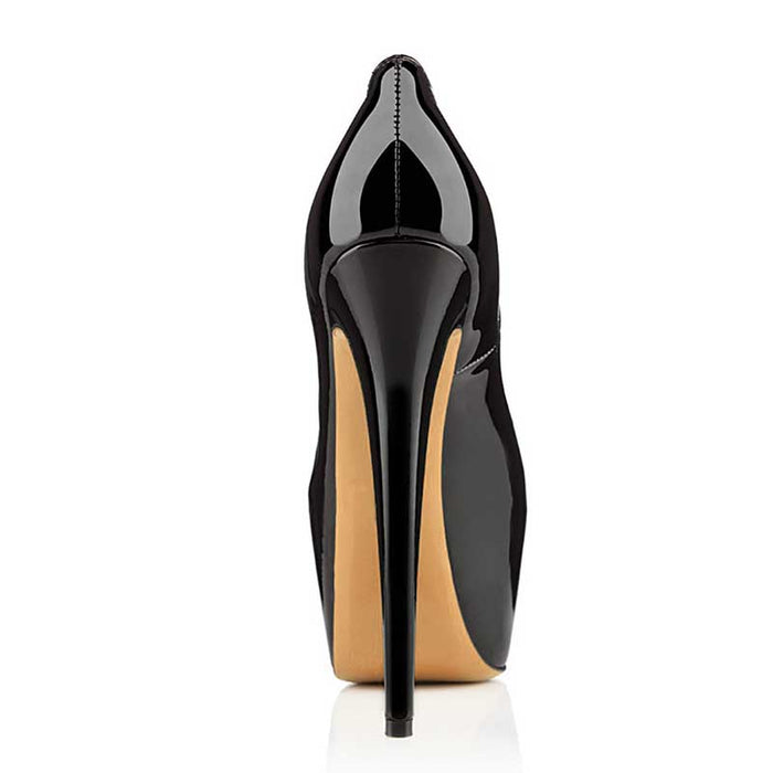 Women's Peep Toe Platform Pumps Heeled Stiletto Slip On Prom Shoes