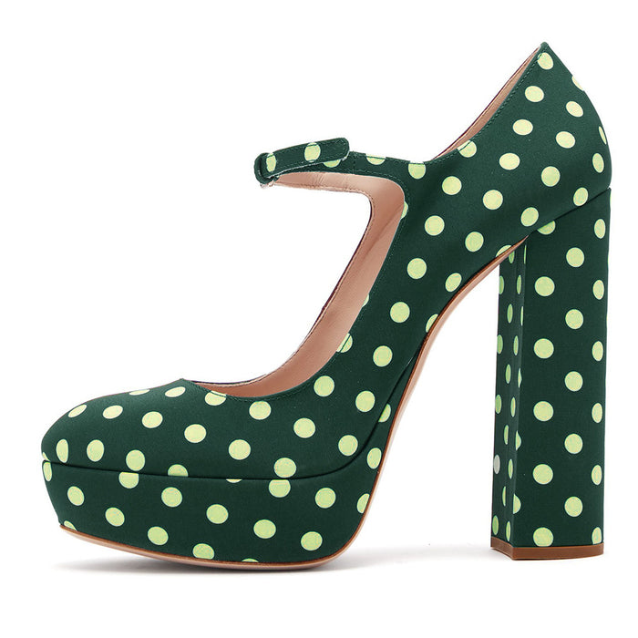 Green polka dot / US4.5 /CN34