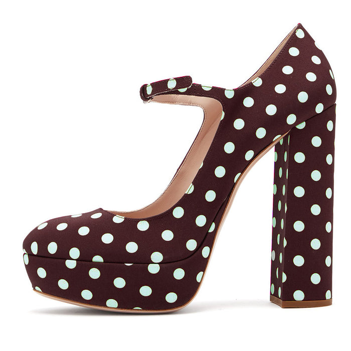 Brown polka dot / US4.5 /CN34