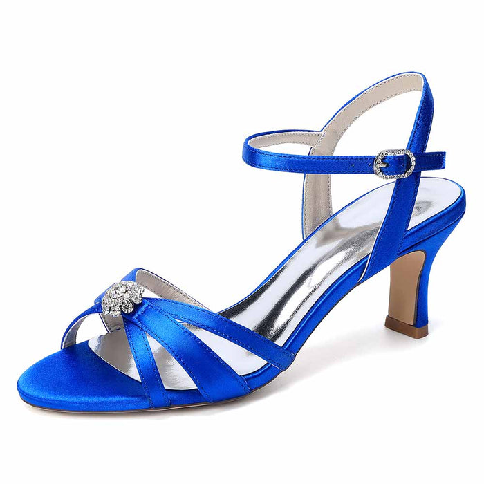 Women's Rhinestone Ankle Strap Heels | Bridal Sandals for Wedding & Formal Events