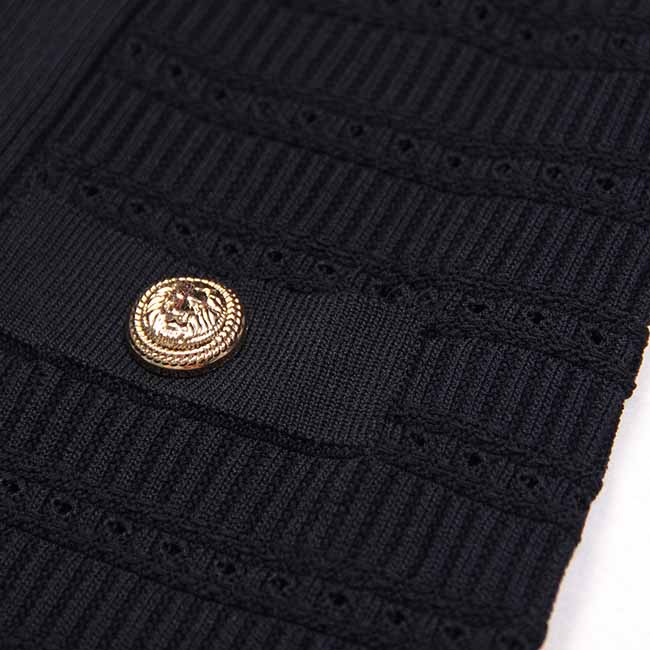 Women's short sleeves mini knitted dress