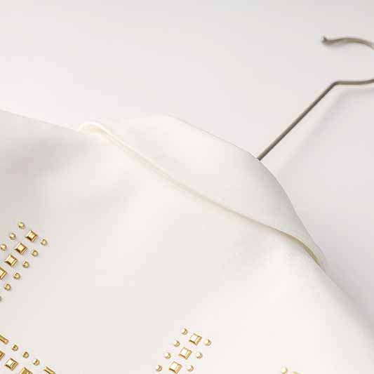 Women's Single-Breasted Studded Blazer White Coat