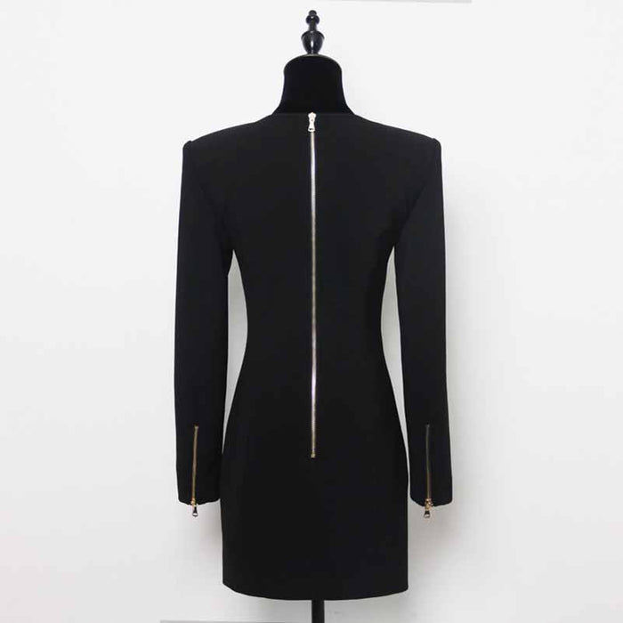 Women's Square Neck Mini Dress Long Sleeve Bodycon Dresses
