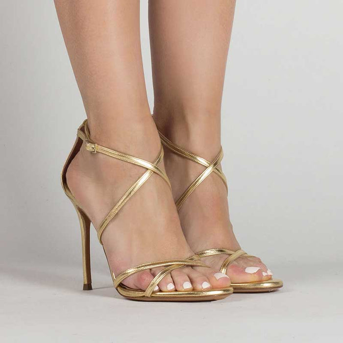Womens Strappy Heeled Sandals Classic Dress Shoes