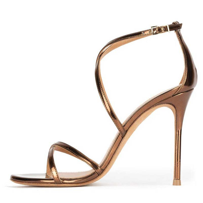 Womens Strappy Heeled Sandals Classic Dress Shoes