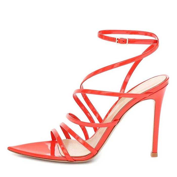 Women's Strappy High Heels Sandals Summer Dress Shos Stiletto Heels