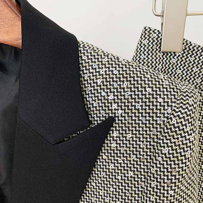 Women's Suit Trousers With Check Pattern Fashion Two PIeces Pansuits
