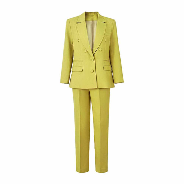 Women’s Two Pieces Pantsuits Office Lady Suit Set Formal Wedding Suit