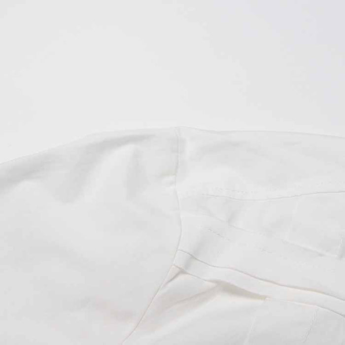 Womens White Shirt Asymmetric Top Cross Strap Blouse