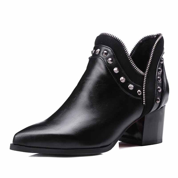 Womens's ankle chunky chelsea boots