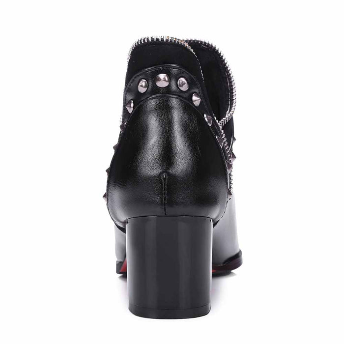 Womens's ankle chunky chelsea boots