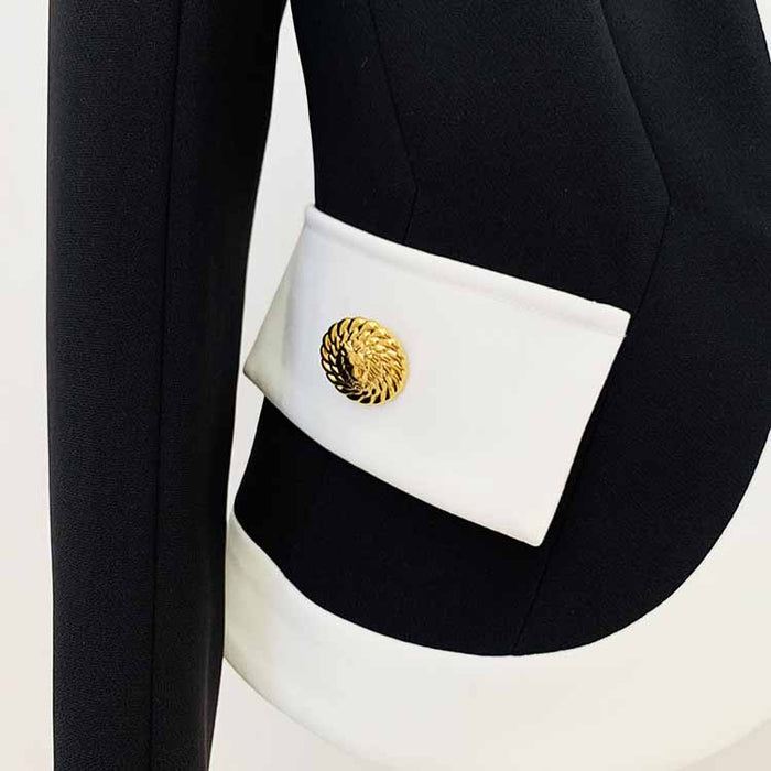 Womne's Flared Shape Jacket 2 patch Pockets Blazer