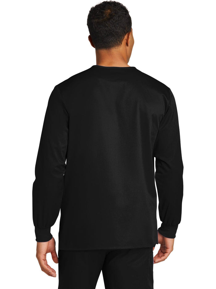 no-logo WonderWink Unisex WorkFlex Snap-Front Scrub Jacket-Regular-Wonderwink-Thread Logic