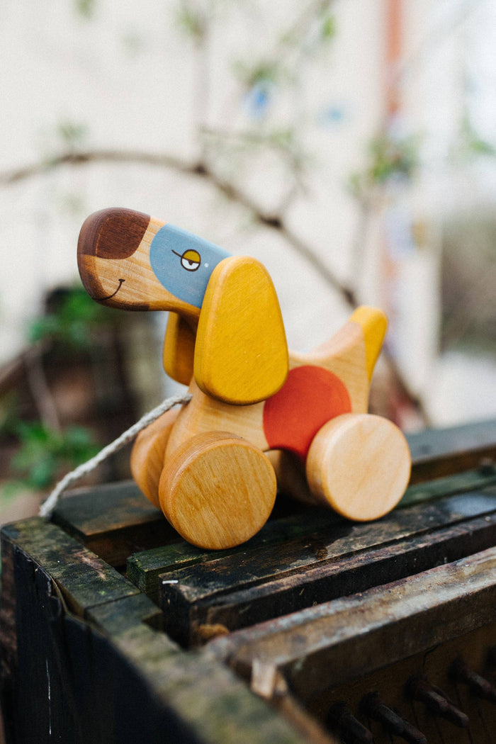 Wooden Dog Pull Toy