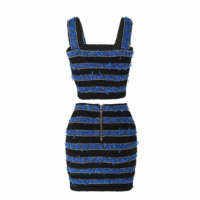 Woolen Skirt Suit Vest + Skirt Two-Piece Set For Women