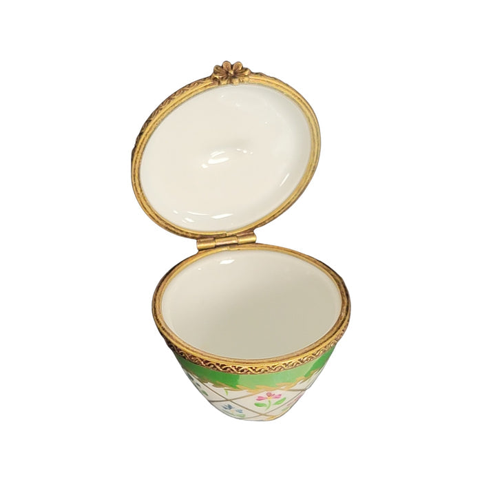 Yellow Crown Floral Limoges Box Porcelain Limoges LIMOGES BOXES traditional French Trinket Box